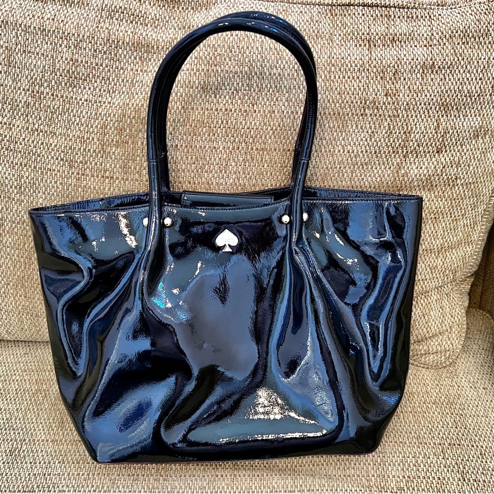 Kate Spade Black Patent Leather Tote Bag